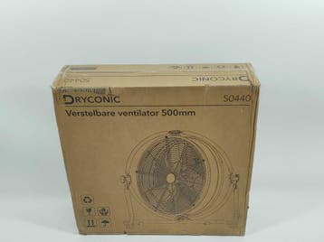 Dryconic Wandventilator 50cm - Zwart, Verzenden, Nieuw