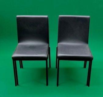 Stoel - Side Stoel - Synthetisch leer - Twee stoelen