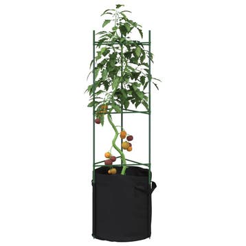 vidaXL Tomatenkooi met plantenzak 2 st 116 cm staal en, Verzenden, Nieuw
