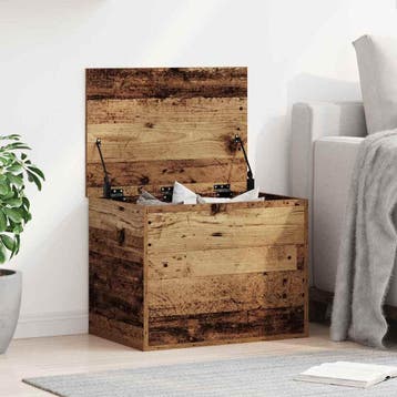 vidaXL Opslagdoos Oud hout 60 x 42 x 46 cm Bewerkt hout, Huis en Inrichting, Verzenden, Nieuw