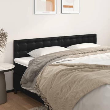 vidaXL Hoofdborden 160x5x78/88 cm kunstleer zwart, Verzenden, Nieuw, Zwart, Overige materialen