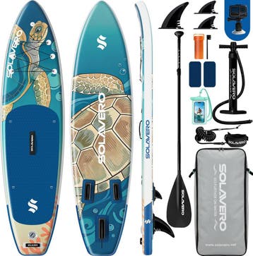 Sup Board - Opblaasbaar Paddle Board - 190kg - Blauw/Bruin -, Verzenden, Zo goed als nieuw