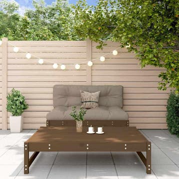 vidaXL 2-delige Loungeset met kussens massief hout, Tuin en Terras, Tuinsets en Loungesets, 2 zitplaatsen, Verzenden, Nieuw, Loungeset