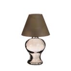 Glazen lamp Amber voor waxinelichtje smoke grey  Ø9 h.16 cm, Huis en Inrichting, Ophalen of Verzenden, Nieuw