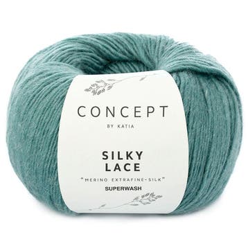 Katia Concept Silky Lace - 170 mintgroen - Merino/Zijde Ga, Hobby en Vrije tijd, Breien en Haken, Ophalen of Verzenden, Nieuw