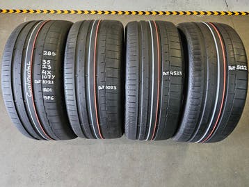 285/35/23 107Y RO1 CONTINENTAL SPORTCONTACT6 5/5,5MM PROFIEL, Auto-onderdelen, Banden en Velgen, Ophalen, Gebruikt, 285 mm, Overige maten