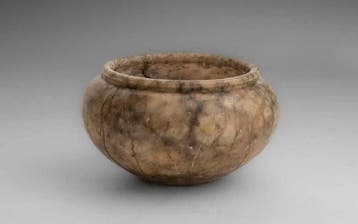 Oud-Egyptisch Albast Grote vaas. Ø 19 cm. Late Periode,