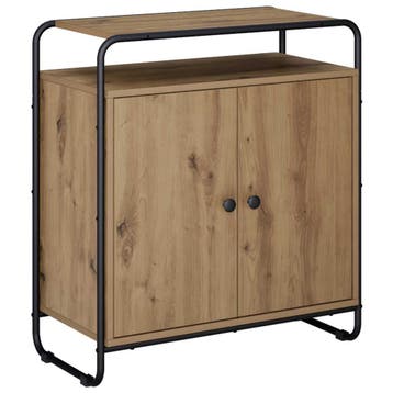 vidaXL Dressoir Artisanaal eiken 68 x 35 x 75 cm Bewerkt, Verzenden, Nieuw, Overige houtsoorten, Minder dan 50 cm