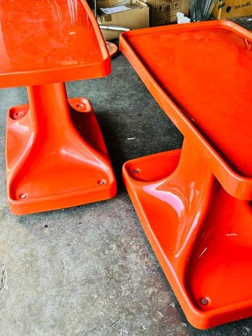 Bijzettafel - Plastic - Twee nachtkastjes van Carelli uit de