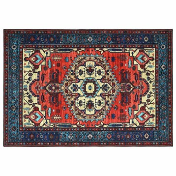 vidaXL Vloerkleed ORIZ Rood 140 x 200 cm 100% polyester, Verzenden, Nieuw, Rood