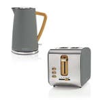 Waterkoker/Broodrooster | Nedis (Soft touch, Grijs), Verzenden, Nieuw