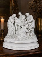 sculptuur, Zeer verfijnde piëta - 21 cm - biscuit, Antiek en Kunst