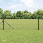 vidaXL Gecombineerd draadhek met spikes Staal Grijs Mesh, Verzenden, Nieuw, IJzer