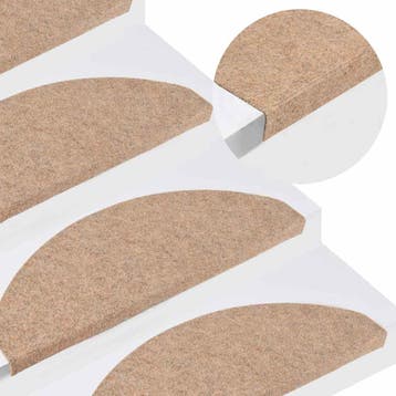 vidaXL Trapmatten zelfklevend 10 st 65x22,5x3,5 cm beige, Verzenden, Nieuw