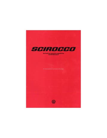 1976 VOLKSWAGEN SCIROCCO BROCHURE NEDERLANDS, Nieuw, Volkswagen, Author