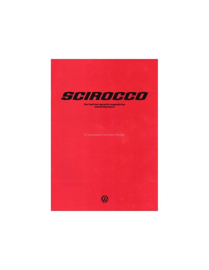 1976 VOLKSWAGEN SCIROCCO BROCHURE NEDERLANDS, Boeken, Auto's | Folders en Tijdschriften, Volkswagen
