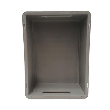 Stapelbak, 400x300x170 mm, euronorm, grijs kunststof, nieuw, Minder dan 50 cm, Ophalen of Verzenden, Minder dan 40 cm, Nieuw
