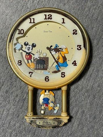 Slingerklok - Disney - Vintage Plastic, Metaal - 1990-2000, Verzamelen, Disney, Nieuw