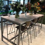 (MDK-104988) Kwadrant hoge sta-tafel met betonlook tafelblad, Ophalen of Verzenden, Nieuw