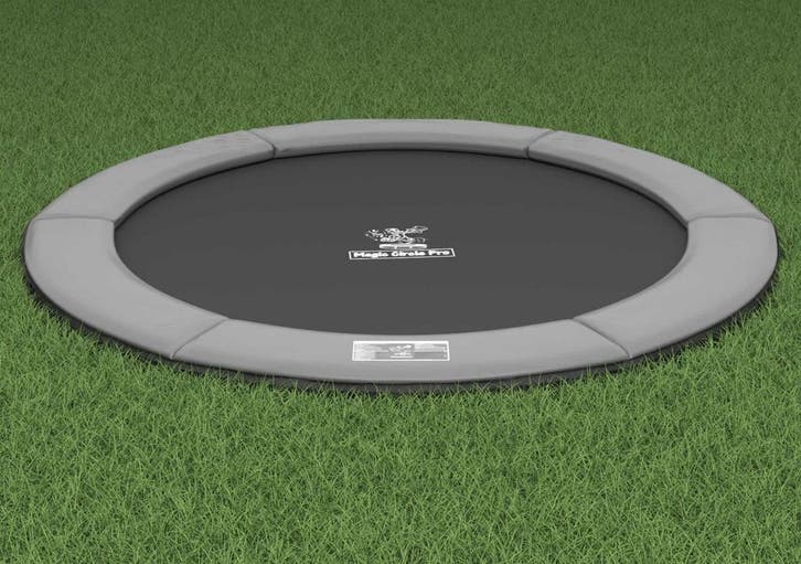 Flat to the Ground Trampoline Magic Circle Pro Grey 251 cm, Kinderen en Baby's, Speelgoed | Buiten | Trampolines, Nieuw, Ophalen of Verzenden
