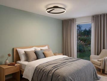 Veiling - Plafondlamp Zwart 60cm 40W LED CCT 3 Kleur 3Step D, Nieuw