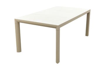 VDG Kings aluminium tuintafel in latte - 180x100 cm., Verzenden, Nieuw, Rond, Overige materialen