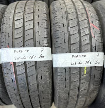 2x 215-60-16c Fortuna Zomer 2x 7mm €60 Per Band 215 60 16c, Auto-onderdelen, Banden en Velgen, Ophalen, 16 inch, Band(en), Zomerbanden