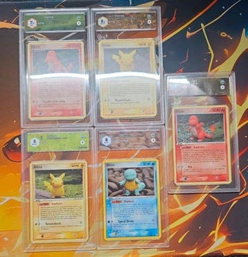 Pokémon - 5 Graded card - Pikachu Full art - Graad 8.5 -, Nieuw