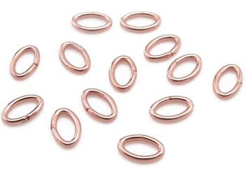 50 x DQ metaal buig ringetje ovaal 8 x 5,5mm - dikte 1,2..., Ophalen of Verzenden, Nieuw, Overige typen
