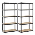 Stellingkast / Opbergkast - Set van 2 - 180x90x40 cm grijs, Huis en Inrichting, Kasten | Stellingkasten, Verzenden, Nieuw