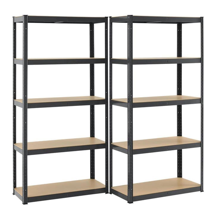 Stellingkast / Opbergkast - Set van 2 - 180x90x40 cm grijs, Huis en Inrichting, Kasten | Stellingkasten, Nieuw, Verzenden