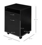 Zwarte Rolcontainer – Archiefkast met Lade en Wielen 40x35x6, Verzenden, Nieuw in verpakking