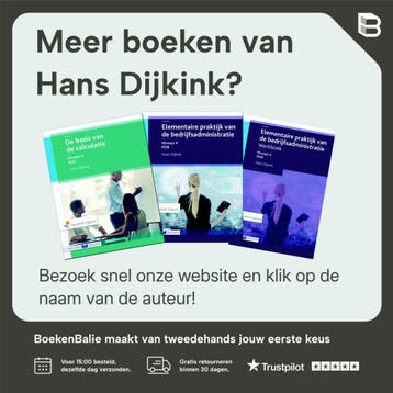 De basis van het boekhouden / niveau 3, Boeken, Verzenden, Zo goed als nieuw, Hans Dijkink