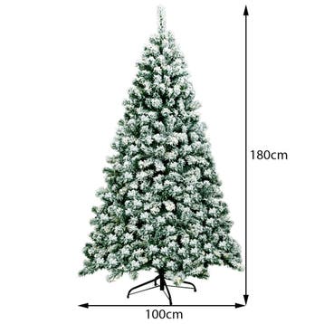 2dekans | Coast Besneeuwde Kunstkerstboom met LED Wit/Groen, Ophalen of Verzenden, Zo goed als nieuw