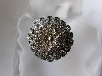 Zilver, filigraan - Broche - Nieuwe Kunst