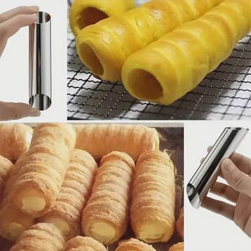 Set van 5 RVS Gebak Hoorns - Voor Croissants, Gebak & Desser, Verzenden, Nieuw