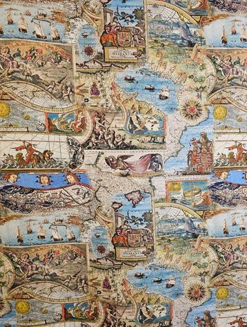 Historisch cartografisch weefsel “I Regni d’Hispania” Atlas
