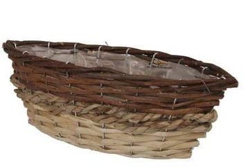 Mand Wilgentenen Pampas Tricolor Naturel 31x11x10 cm, Ophalen of Verzenden, Nieuw