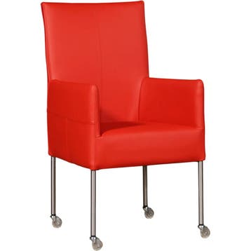 Set van 6 Leren eetkamerstoelen Spark - Toledo Ferrari, Ophalen of Verzenden, Nieuw, Leer, Vijf, Zes of meer stoelen