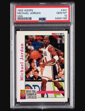 NBA Hoops Michael Jordan #341 - PSA 10 - 1 Graded card, Nieuw