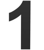 BASICS Huisnummer LBHN100-1 mat zwart, Verzenden, Nieuw