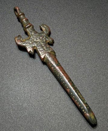Viking periode Brons Exclusieve, onbeschadigde pincetten met