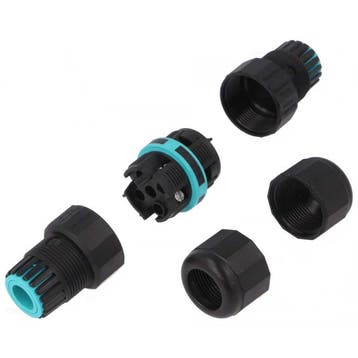 4 aderige kabelverbinder - schroefconnector - waterdicht IP6, Doe-het-zelf en Verbouw, Elektra en Kabels, Ophalen of Verzenden
