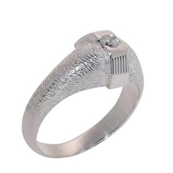Ring - 18 karaat Witgoud - 0.12ct. tw. Diamant (Natuurlijk), Nieuw