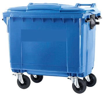 Afvalcontainer 4 wiel 770 liter blauw - voor DIN-opname, Huis en Inrichting, Verzenden, Nieuw
