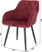 24goodz Eetkamerstoel met Armleuning - Ergonomisch Ontwerp -, Huis en Inrichting, Verzenden, Nieuw