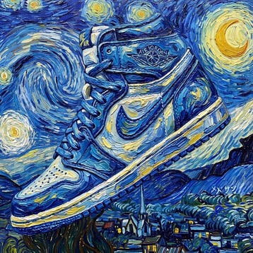 MEDSAN - Starry Night Blue Air Jordan () - UNIQUE, Antiek en Kunst
