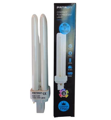 Patron Spaarlamp 2-pins PL-C 26W/830/2P | G24d-3, Ophalen of Verzenden, Nieuw