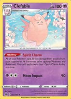 Clefable 063/196 Lost Origin, Ophalen of Verzenden, Nieuw, Losse kaart, Foil