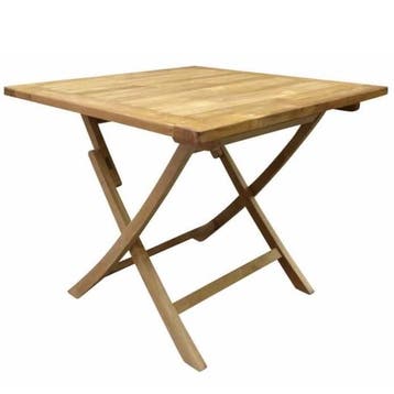 Klaptafel 90 cm vierkant teak, Tuin en Terras, Tuintafels, Ophalen of Verzenden, Nieuw, Teakhout
